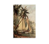 YUYUMEGDE Rum Cay Wall Art British West Indies Poster Decorative Painting Canvas Wall Posters And Art Picture Print Modern Family Bedroom Decor Posters 16x24inch(40x60cm)