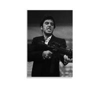 YUYUMEGDE Scarface Black And White Poster Decorative Painting Canvas Wall Posters And Art Picture Print Modern Family Bedroom Decor Posters 12x18inch(30x45cm)