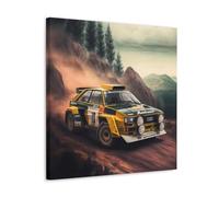 YUYUMEGDE Sport Quattro Race Car Poster Wrc World Championship Poster Decorative Painting Canvas Wall Posters And Art Picture Print Modern Family Bedroom Decor Posters 16x16inch(40x40cm)