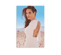 YUYUMEGDE Star Angelina Jolie Poster Decorative Painting Canvas Wall Posters And Art Picture Print Modern Family Bedroom Decor Posters 08x12inch(20x30cm)