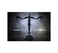 YUYUMEGDE The Scales Of Justice Poster Decorative Painting Canvas Wall Posters And Art Picture Print Modern Family Bedroom Decor Posters 16x24inch(40x60cm)