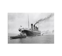 YUYUMEGDE Titanic Leaves Belfast For Sea Trials On April 2, 1912 Poster Decorative Painting Canvas Wall Posters And Art Picture Print Modern Family Bedroom Decor Posters 20x30inch(50x75cm)
