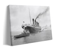 YUYUMEGDE Titanic Leaves Belfast For Sea Trials On April 2, 1912 Poster Decorative Painting Canvas Wall Posters And Art Picture Print Modern Family Bedroom Decor Posters 12x18inch(30x45cm)