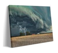 YUYUMEGDE Tornado Lightning Category Field Severe Weather Poster Decorative Painting Canvas Wall Posters And Art Picture Print Modern Family Bedroom Decor Posters 08x12inch(20x30cm)