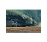 YUYUMEGDE Tornado Lightning Category Field Severe Weather Poster Decorative Painting Canvas Wall Posters And Art Picture Print Modern Family Bedroom Decor Posters 16x24inch(40x60cm)