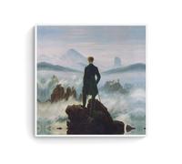 YUYUMEGDE Wanderer Above The Sea of Fog Poster Decorative Painting Canvas Wall Posters And Art Picture Print Modern Family Bedroom Decor Posters 28x28inch(70x70cm)