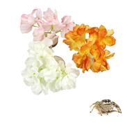 YUYUSO 3 pack Hydrangea Blossom Hanging Exercise Playground for Jumping Spider Spoods Jumping Spider Enclosure Magnetic Jumping Spider Decor Climbing Accessories, colour