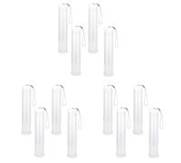 Yuyyurt 12 Pack Extendable Plastic Paint Brush Case, Clear Long Paint Brush Holder Tube, Storage Pencil Container