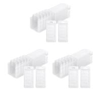 Yuyyurt 150 Pcs Wax Melt Containers, 5-Cavity Wax Melt Clamshell Molds,Clear Empty Plastic Wax Melt Mold for DIY Candles Making