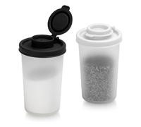 Yuyyurt 2pcs Salt and Pepper Shakers for Camping Picnic Outdoors Kitchen Lunch Boxes Travel Spice Dispenser