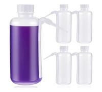 Yuyyurt 5 Pieces Communion Cup Filler No Drip Squeeze Bottle Communion Juice Dispenser with Side Straw Church Bottle 17 Oz