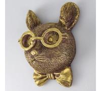 YUZDNM 3D Mouse Head Wall Decorations, Animal Heads for Wall Art Hanging Sculptures, Small Metal Wall Resin Art Wall Decor, Waterproof Bronzed Resin Walls Figurine