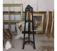 Antique French Style Easel, Gold/Silver Carved Art Display, Easel Stand, ABS Display Stand, 160cm Artist Easel, Ornate Detailing Easel Stand For Painting (Without Frame)(Black)