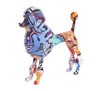 YUZDNM Decoration Art Statue Sculpture - Generic Colorful Poodle Sculpture, Vibrant Resin Dog Statue For Home Display