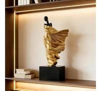 YUZDNM Desktop Art Statue Sculpture - Elegant Golden Dancer Sculpture, Modern Desktop Decoration Figurine Art Statue Resin, For Home Office Decor Ornaments