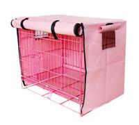 YUZDNM Dog Crate Cover for Wire Crates, Waterproof Breathable Sun-proof Windproof Mosquito Cover Four Seasons Cages Cover Foldable Outdoor Pet Kennel Crate Cover(Pink,47 * 32 * 38cm)