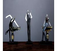 YUZDNM Funny Art Statue Sculpture - Billiards Man Woman Statues, Boy Girls Player Sculpture, Creative Snooker Characters Figurines Pool Cue Home Decor, Art Figure Desktop Decorations(3PCS)