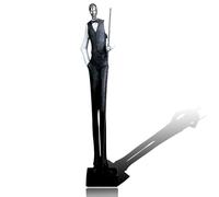 YUZDNM Funny Art Statue Sculpture - Billiards Man Woman Statues, Boy Girls Player Sculpture, Creative Snooker Characters Figurines Pool Cue Home Decor, Art Figure Desktop Decorations(B)