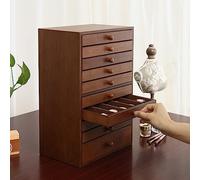YUZDNM Multilayer Desktop Organizer Storage Box With Drawers, Simple Modern Jewelry Box, Extra Large Wooden Jewelry Box, for Women 10 Drawers Storage Box Organizer Container Box of Solild Wood
