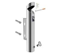 YUZDNM Wall Mounted Outdoor Cigarette Ashtray - Wall-Mounted Smoker Pole, Brushed Stainless Steel, Wall Mounted Ashtray Outdoor Cylinder, Great for use Outside of Office, Restaurants, Bars