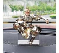 YUZDNM Wukong Figure,Black Myth Wukong Statue,Wukong Goku Action Figure,Sun Wukong Staff,Monkey King Statue,Monkey King Aquarium Decor,Monkey Ornaments Sculpture Office Study Car Decoration(Q1)