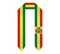 YUZEKABZ Country Flag Graduation Stole, Graduation Sash Scarf Gifts for International Student, Bolivia Flag, One size