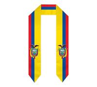 YUZEKABZ Country Flag Graduation Stole, Graduation Sash Scarf Gifts for International Student, Ecuador Flag, One size