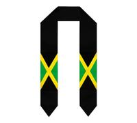YUZEKABZ Country Flag Graduation Stole, Graduation Sash Scarf Gifts for International Student, Jamaica Flag, One size