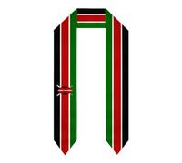 YUZEKABZ Country Flag Graduation Stole, Graduation Sash Scarf Gifts for International Student, Kenya Flag, One size