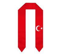 YUZEKABZ Country Flag Graduation Stole, Graduation Sash Scarf Gifts for International Student, Turkey Turkish Flag, One size