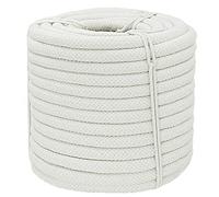 YUZENET Braided White Cotton Rope (1/2 inch x 100 ft) Natural Soft Utility Rope