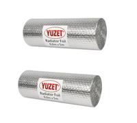 Yuzet Radiator Reflective Insulation Foil Roll - Thermal Heat Reflective Radiator Barrier - Energy Saving Radiator Insulation Foil 60cm x 5m - Pack of 2 Rolls