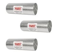 Yuzet Radiator Reflective Insulation Foil Roll - Thermal Heat Reflective Radiator Barrier - Energy Saving Radiator Insulation Foil 60cm x 5m - Pack of 3 Rolls