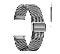YUZEX Pure Titanium Watch Band Men Women 19mm Quick Release Mesh Watches Strap Soft Lightweight Skin-Friendly Wristwatch Adjustable Vented Titanium Metal Bracelet Compatible for Apple Samsung Galaxy