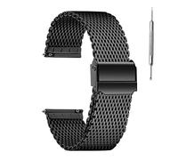 YUZEX Pure Titanium Watch Band Men Women 20mm Quick Release Mesh Watches Strap Soft Lightweight Skin-Friendly Wristwatch Adjustable Vented Titanium Metal Bracelet Compatible for Apple Samsung Galaxy