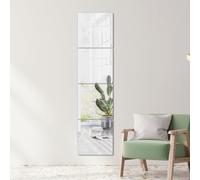 yuzeyurun Full Length Wall Mirror Tiles, HD Glass Gym Mirror, 4Pcs 30CM×30CM Square Wall Mounted Mirrors for Home Gym, Dance Yoga Studio, Bedroom, Door