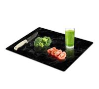 Yuzeyurun Tempered Glass Cutting Board for Kitchen, 40CM×30CM Marble Glass Chopping Board with Design and Anti-Slip Feet, Heat Resistant, Shatter Resistant,Dishwasher Safe