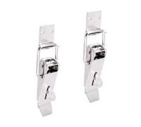 YUZGUHEY 2PCS 90 Degrees DuckMouth Buckle Hook Lock Stainless Steel Spring Loaded Draw Toggle Latch Clamp Clip Silver Hasp Latch Catch Clasp(304 Stainless Steel,503 A4)
