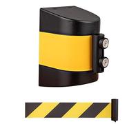 YUZGUHEY Portable Belt Barrier, Magnetic Attraction Retractable,2/3/5/10M Optional, Queuing Tape Cordon with mounting Accessories(10M/32FT)