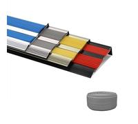 YUZGUHEY Stair edge protector, 100cm Aluminum L-Shaped Non-Slip Stair Nosing, Indoor Outdoor Edge Trim, Transition Strip, Metal Corner(Grey,70x21mm)