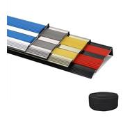 YUZGUHEY Stair edge protector, 100cm Aluminum L-Shaped Non-Slip Stair Nosing, Indoor Outdoor Edge Trim, Transition Strip, Metal Corner(Black,85x21mm)