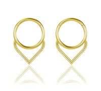 YUZHEDM Pack of 2 Stacked Septum Piercing Stainless Steel Jewellery Helix Silver Piercing Ring Nose Piercing Ring Body Piercing for Women and Men Rings Helix Tragus Rook Piercings, Wie auf dem Bild