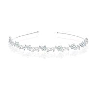 YUZHEDM Silver Wedding Hair Accessories, Wedding Hair Accessory, Pearl Bridal Headband, Crystal and Pearl Hair Wreath, Hair Accessories for Women, Girls and Weddings