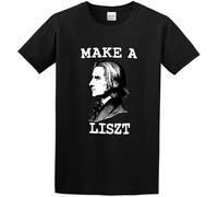 YuZhong Aromar Sayings Franz Liszt Funny Liszt Musician T-Shirt Graphic Top Printed Shirt for Mens Black XXL