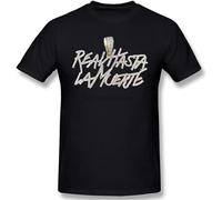 YuZhong Diamonds Chain Aa Real Until Death T-Shirt Men Print Basic Tee Shirt Funny Design Anuel Streetwear Print Homme Top Black XXL