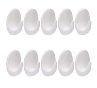 YuZhou 10PCS Wall Hooks White, Plastic Hooks Self Adhesive White Hook Wall Hanging Hooks No Drilling Reusable Hooks Stick on Removable Walls Hook Plastic Sticky Hooks for Hanging Bathroom Bedroom