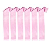 YuZhou 6 PCS Satin Sashes, Graduation Ceremony Sashes University Grad Sash Graduate Satin Sash Fabric Graduation Sash Plain Satin Sashes Plain Pageant Sash for University Bachelor High School (pink)