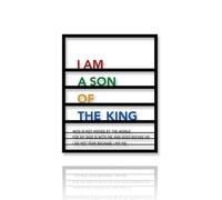 Yuzhuo Metal Teen Boy Room Wall Decor I Am A Son of The King Wall Art Sign for Boys Bedroom Playroom Living Room Bathroom Motivational Sculptures Colorful