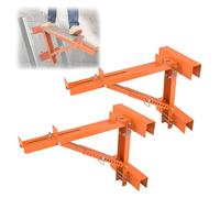 YUZINO 2Pcs Ladder Jack Scaffold Boards, Adjustable Ladder Stand Off Strong Load Bearing 250LBs, Steel Ladder Clamps Portable Tripod Ladder for Window Repair Wall Panel Painting