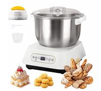 YUZINO 7L Large Capacity Dough Mixer, 200W Stainless Steel Mixer for Baking with Thermostatic Fermentation(25-38℃) & Timing Function, Automatic Stand Mixer Machine with Slicing Knife for Home Baking
